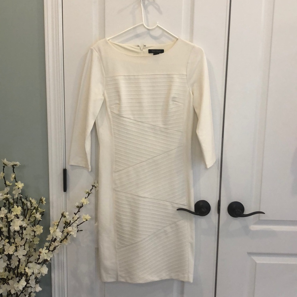 Off-white body-con long sleeve dress